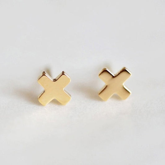 Mini Small Cross Stainless Steel Earrings Women Stud Earrings Tiny Jewelry