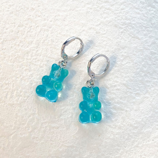 Blue Bear Design Lady Cute Dangle Earrings for Women Jewelry Girls Earrings