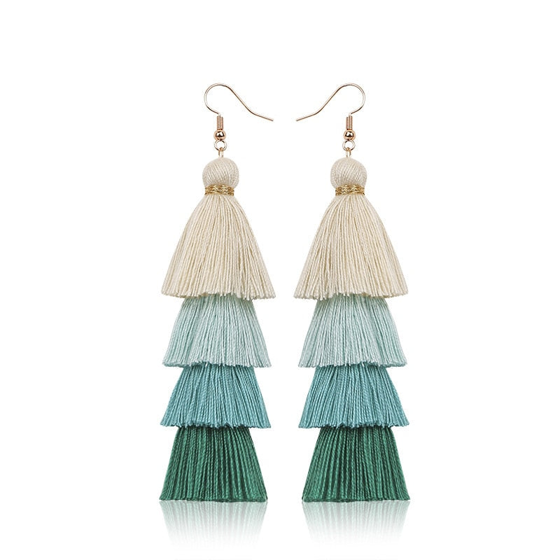 22 Styles Layered Bohemian Tassel Dangle Earrings Women Fashion Modern