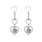 Antique Style Heart Dangle Earrings Charms Jewelry Fashion Creative Earrings For