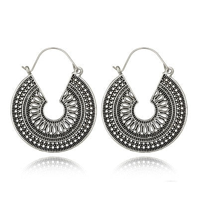 22 Styles Hollow Geometric Carved Ethnic Drop Dangle Earrings Trendy Women