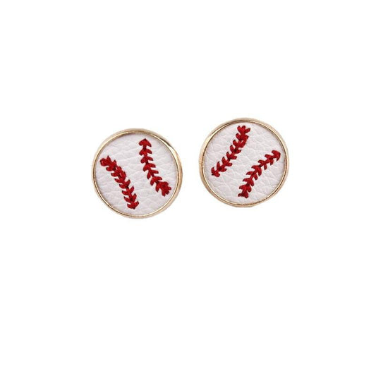 Baseball Pattern Stud Earrings for Women Girls Ear Studs Jewelry Gift Fashion