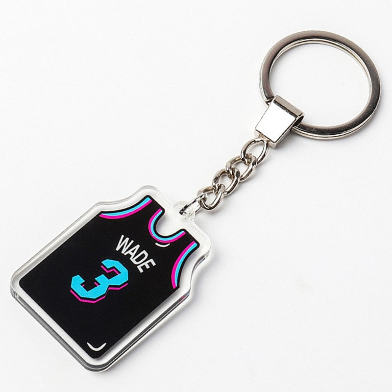 15 Styles Creative Jersey Keychain Pendant Key Chain Gift Basketball Fan Jewelry