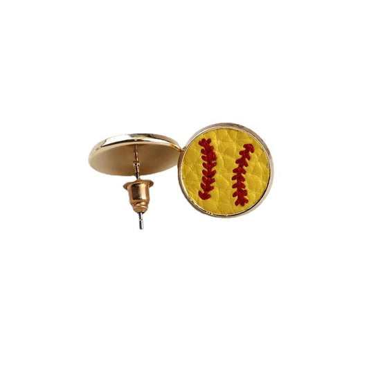 Baseball Design Stud Earrings for Women Girls Ear Studs Jewelry Gift Fashion