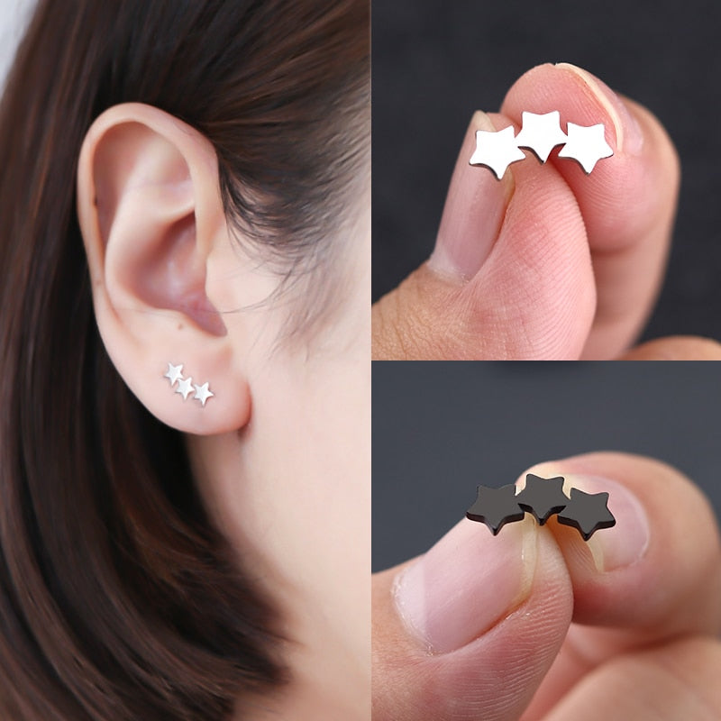 Long Star Earrings Stainless Steel Stud Earrings Starfish Gold earrings Big Star