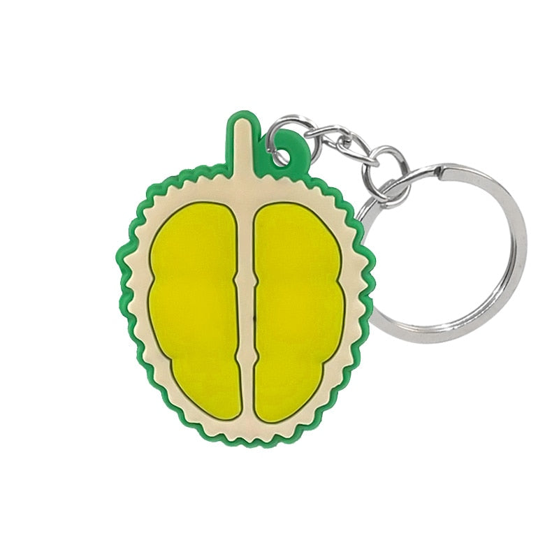 9 Styles Avocado apple flower anime keychain Cartoon Key Ring Pendant Key Holder