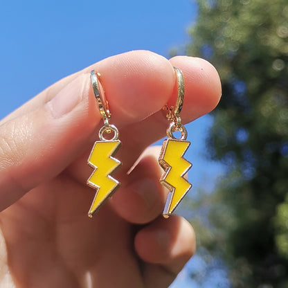 Yellow Lightning Drop Earrings Women Fashion Creative Art Cute Stylish Jewelry