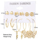 6Pairs Hollow Butterfly Hoop Earrings Fashion Women Summer Party Jewelry Girls