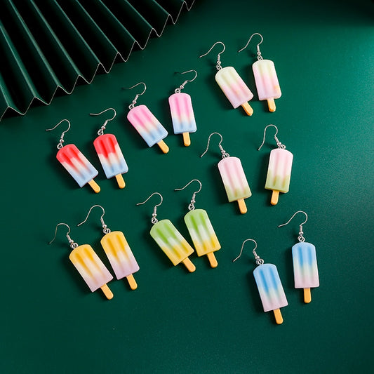 29 Styles Colorful Lovely Resin Summer Ice Cream Dangle Earrings Women Gifts