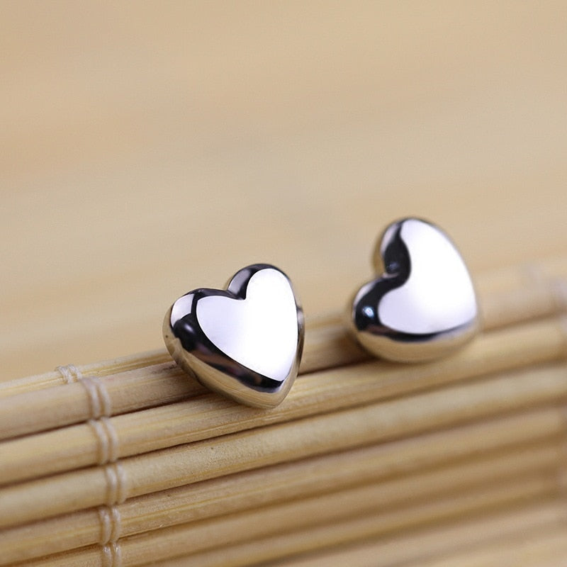 Heart Stud Earrings Fashion Simple Style Mini Earrings For Women Girls  Birthday