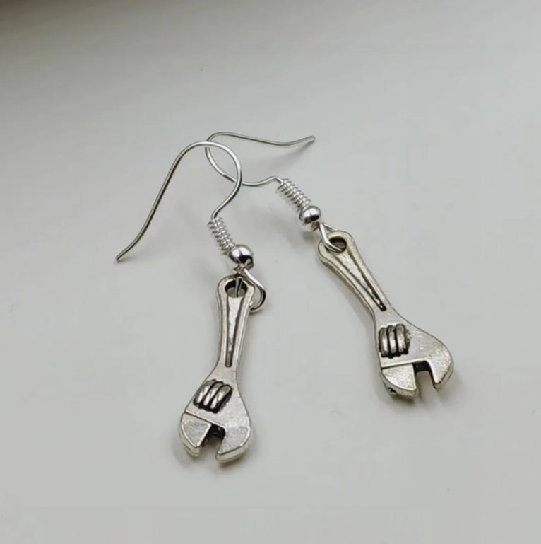 Metal Wrench Drop Earrings Women Party Wedding Jewelry Dangle Gifts Earrings