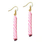 Pink Caramel Stick Drop Earrings Cartoon Art Women Party Jewelry Ear Fashion