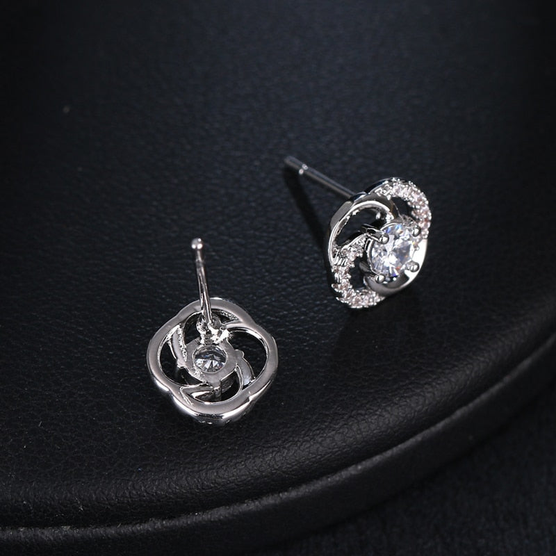 Swirl Stone Stud Earrings Women Girls Summer Party Studs Ear Women Jewelry