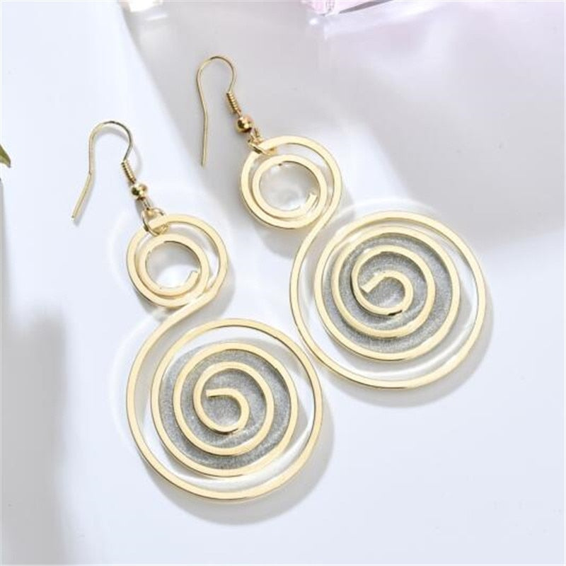 Swirl Dangle Earrings Fashion Party Girls Pendant Earrings Women Jewelry