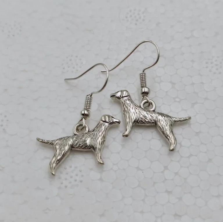 Textured Dog Drop Earrings Fashion Party Girls Pendant Earrings Women Jewelry