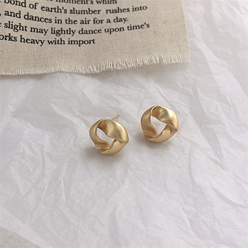 Geometric Earrings  Heart Ear Clip Simple Small Studs Earrings Women Jewelry