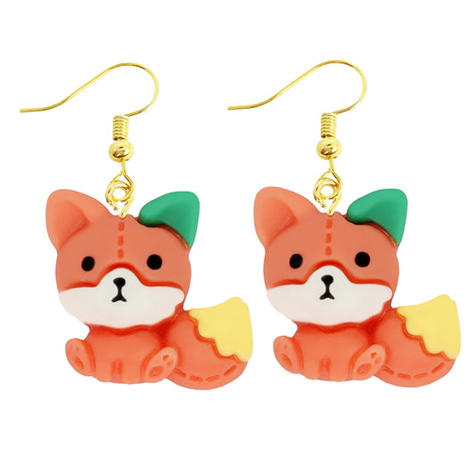 Fox Toy Drop Earrings Women Art Fashion Cartoon Earrings Creative Jewelry