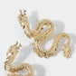 Textured Dragon Drop Earrings Women Travel Fashion Cartoon Earrings Creative