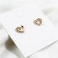 Rhinestone Half Heart Stylish Modern Stud Earrings Zircons Fashion Female