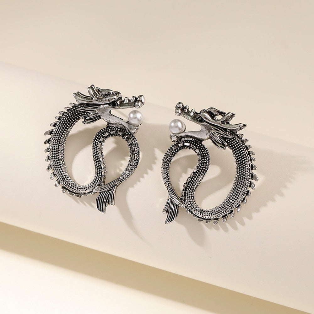 Unusual Dragon Drop Earrings Women Travel Fashion Cartoon Earrings Creative