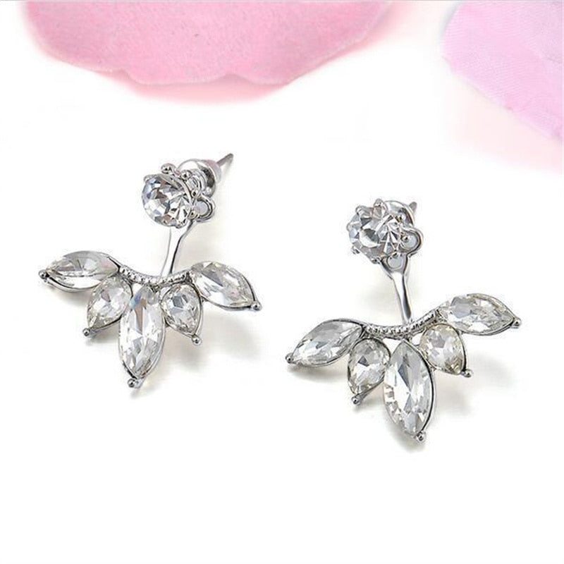 Five Stone Stud Earrings Women Fashion Jewelry Party Wedding Earrings Gift