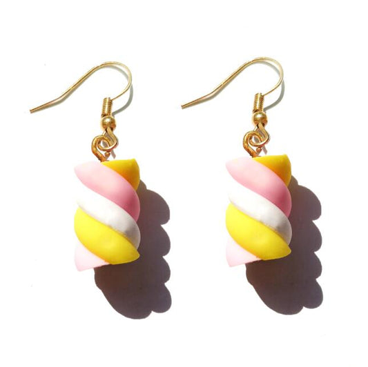 Twisted Candy Drop Earrings Cartoon Art Women Party Jewelry Ear Fashion Pendant