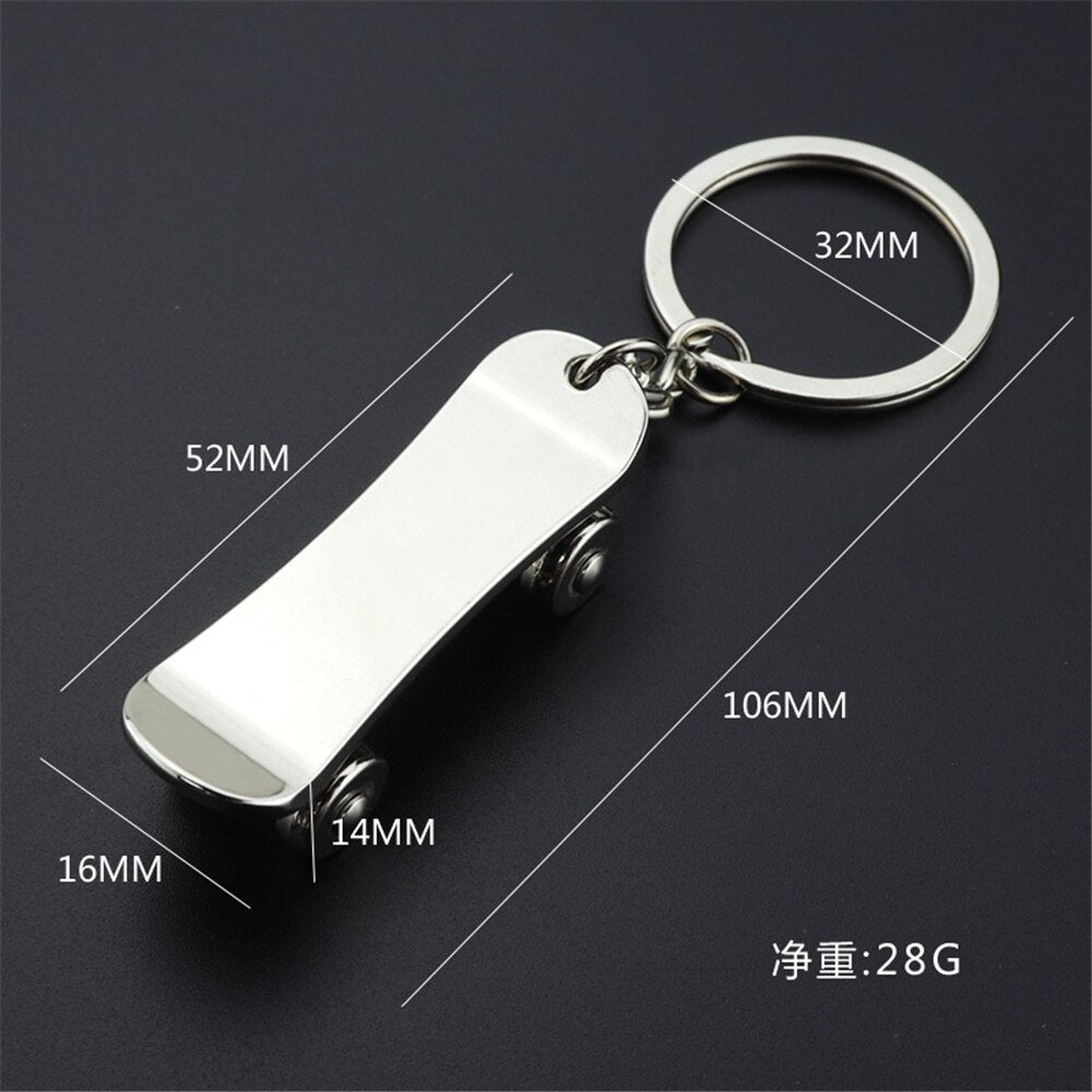 5 Styles Simulation Scooter Keychain Stainless Steel Keyring Charms For Women