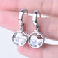 Half Full Crystal Drop Charm Earrings For Women Girl Fashion Modern Jewelry Gift