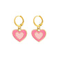 29 Styles Checkerboard Heart Lock Dangle Earrings Fashion Party Girls Pendant