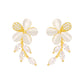 Flower Composition Stud Earrings Women Gift Wedding Party Fashion Jewelry