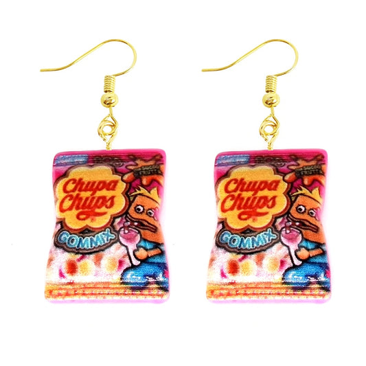 Resin Funny Food Candy Drop Earrings Women Creativity Jewelry Cute Earring Girls