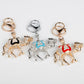 3 Colors Rhinestone Camel Keychain Cartoon Key Ring Anime Pendant Key Holder Art