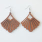 Wooden Geometric Leaf Drop Earrings Women Party Wedding Jewelry Dangle Gifts