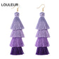 39 Styles  4 Layer Bohemian Multicolor Statement Tassel Dangle Earrings Women