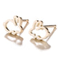Rabbit Stainless Steel Stud Earrings for Women Animal Jewelry Earrings Female