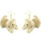 Playful Puppy Resin Handmade Drop Earrings Cartoon Art Women Party Jewelry Ear