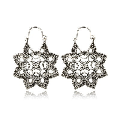 22 Styles Hollow Geometric Carved Ethnic Drop Dangle Earrings Trendy Women