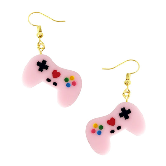 Pink Gaming Controller Drop Earrings Women Art Fashion Cartoon Earrings Creative