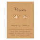 1Pair 12 Constellation Zodiac Sign Cartilage Stainless Steel Stud Earrings Women