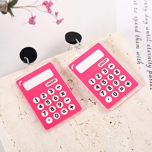 Calculator Drop Earrings Women Travel Fashion Cartoon Earrings Creative Jewelry