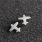Plane Design Stud Earrings Fashion Shiny Ladies Jewelry Women Classic Studs
