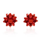 14 Styles Red Color Christmas Gift Star Flower Snowflake Ribbon Stud Earrings