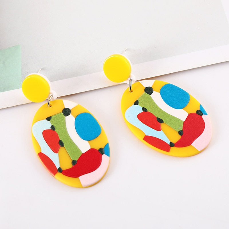 51 Styles Robot Donut Panda Lightning Drop Earrings Women Travel Fashion Cartoon