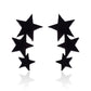9 Styles Black Star Heart Geometric Stainless Steel Stud Earrings Women Jewelry
