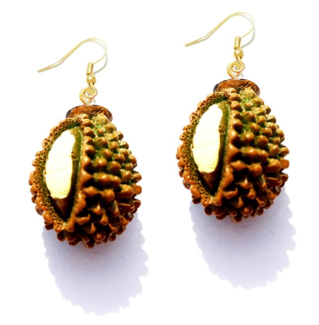 Rambutan Resin Handmade Drop Earrings Cartoon Art Women Party Jewelry Ear