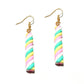 Cotton Candy Color Sweets Drop Earrings Cartoon Art Women Party Jewelry Ear
