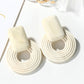 White Wooden Drop Earrings Modern Women Stylish Gift Jewelry Ear Fashion Pendant