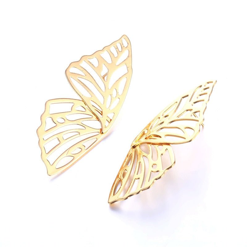 Hollow Butterfly Wings Stud Earring Wedding Party Birthday Gift Jewelry Cute