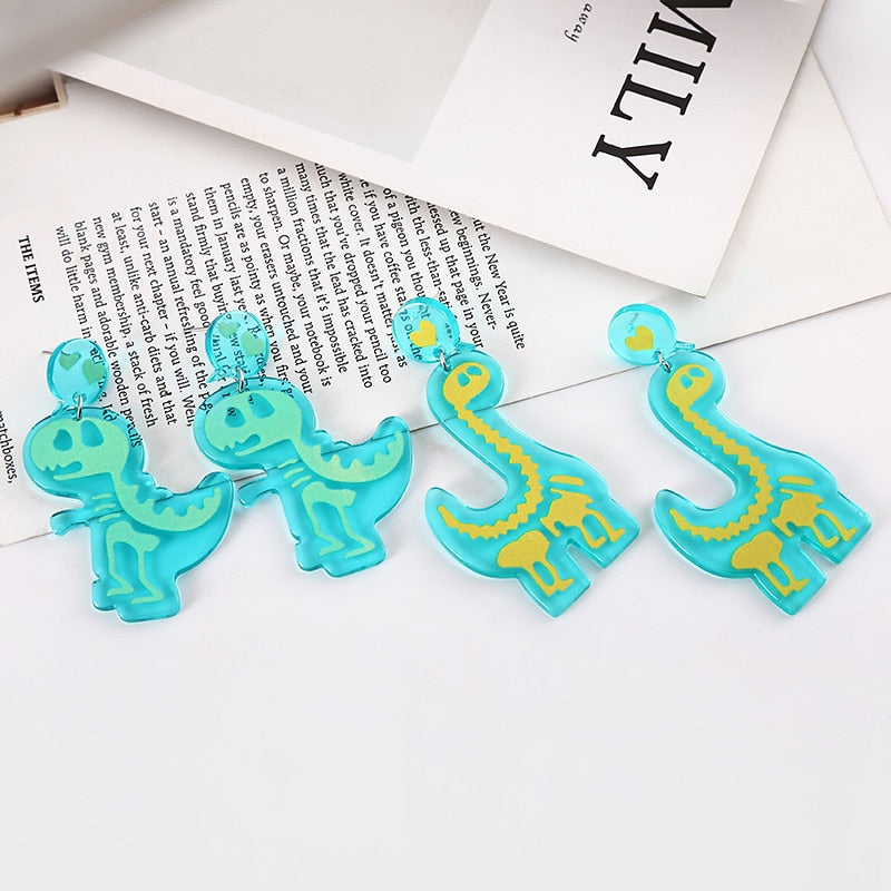 51 Styles Robot Donut Panda Lightning Drop Earrings Women Travel Fashion Cartoon