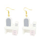 Retro Make Up Stand Drop Earrings Cartoon Art Women Party Jewelry Ear Fashion